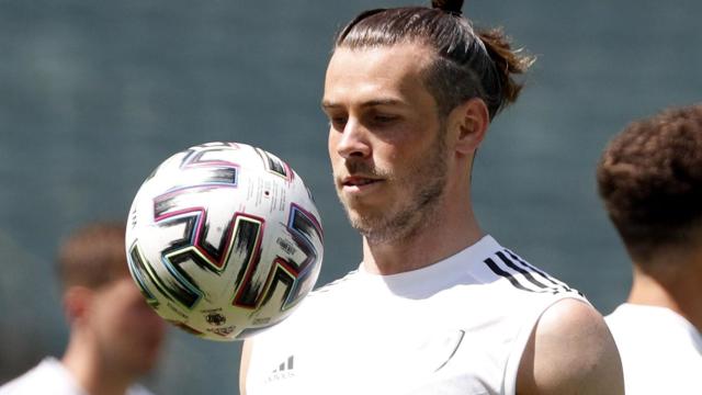 Gareth Bale, con la selección de Gales