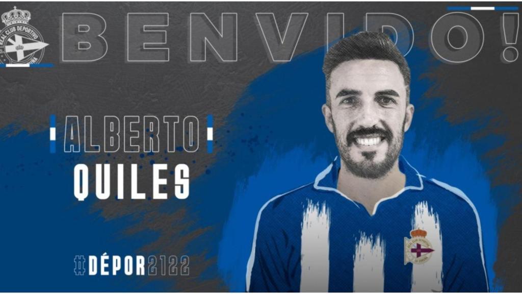 Alberto Quiles, nuevo jugador del Deportivo para las dos próximas temporadas