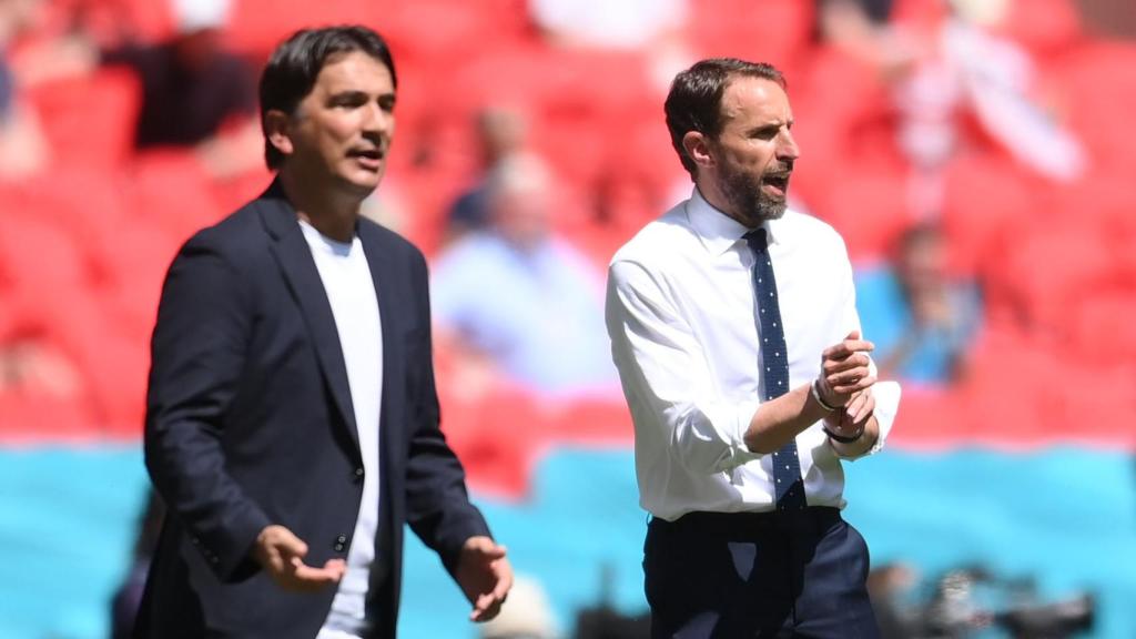 Zlatko Dalic y Gareth Southgate, durante el Inglaterra - Croacia