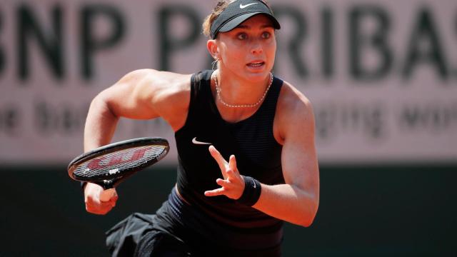 Badosa, durante los cuartos de final de Roland Garros.