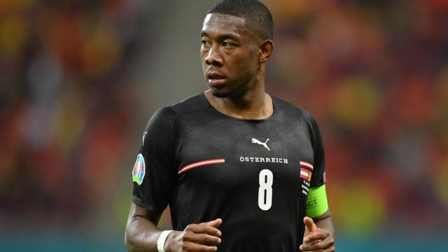 David Alaba, en un partido de la selección de Austria en la Eurocopa 2020