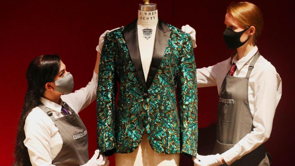 'Glamouflage' la chaqueta lucida por Mick Jagger de L'Wren Scott será subasta.