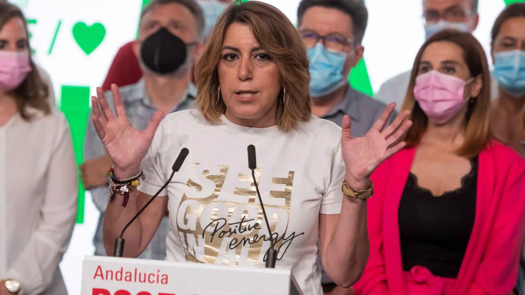 Susana Díaz, tras su derrota el domingo.