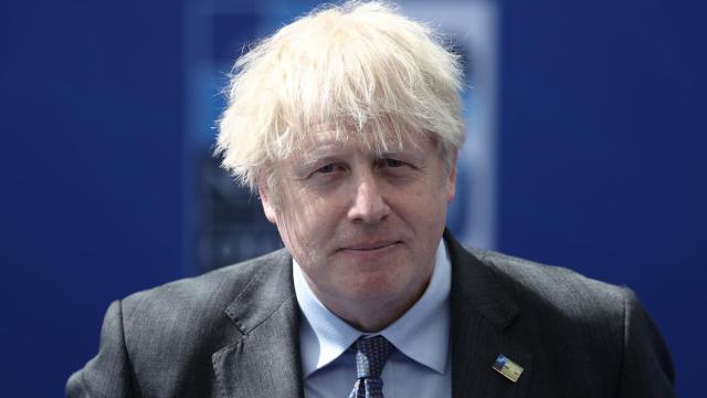 Boris Johnson en la cumbre de la OTAN.