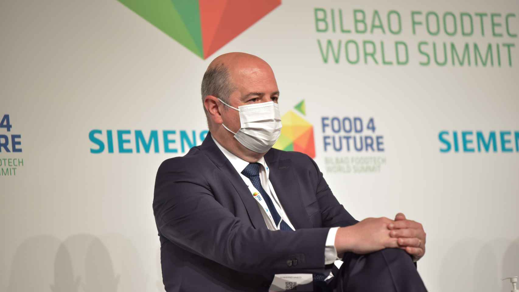 Bittor Oroz, viceconsejero de Agricultura, Pesca y Política Alimentaria del gobierno vasco, durante su intervención en Food 4 Future.