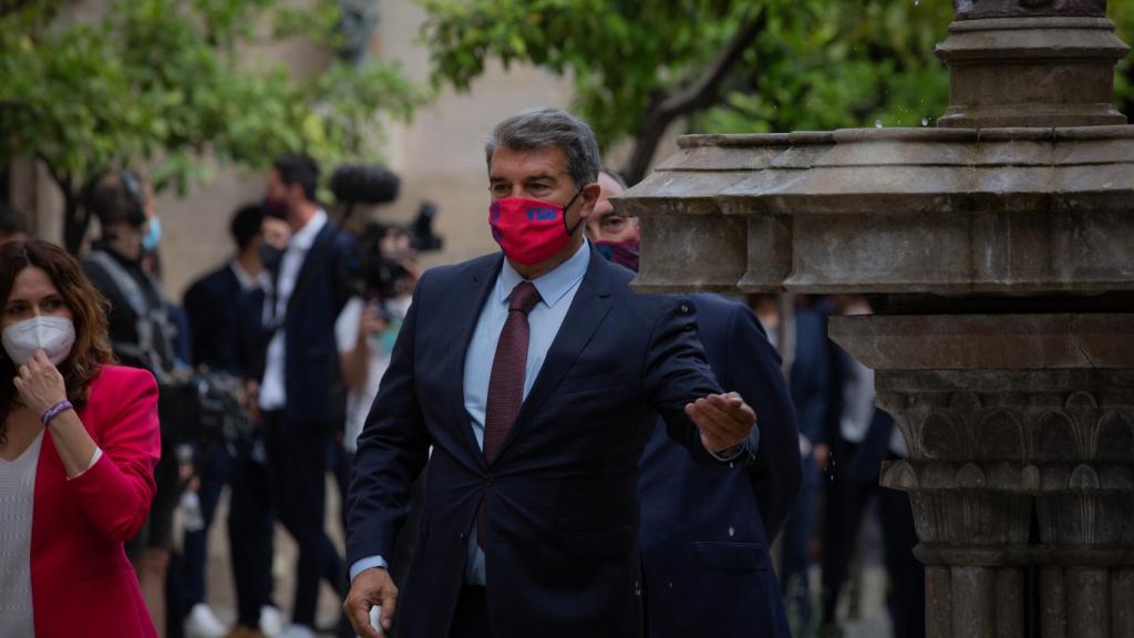 Joan Laporta, durante un acto con el FC Barcelona