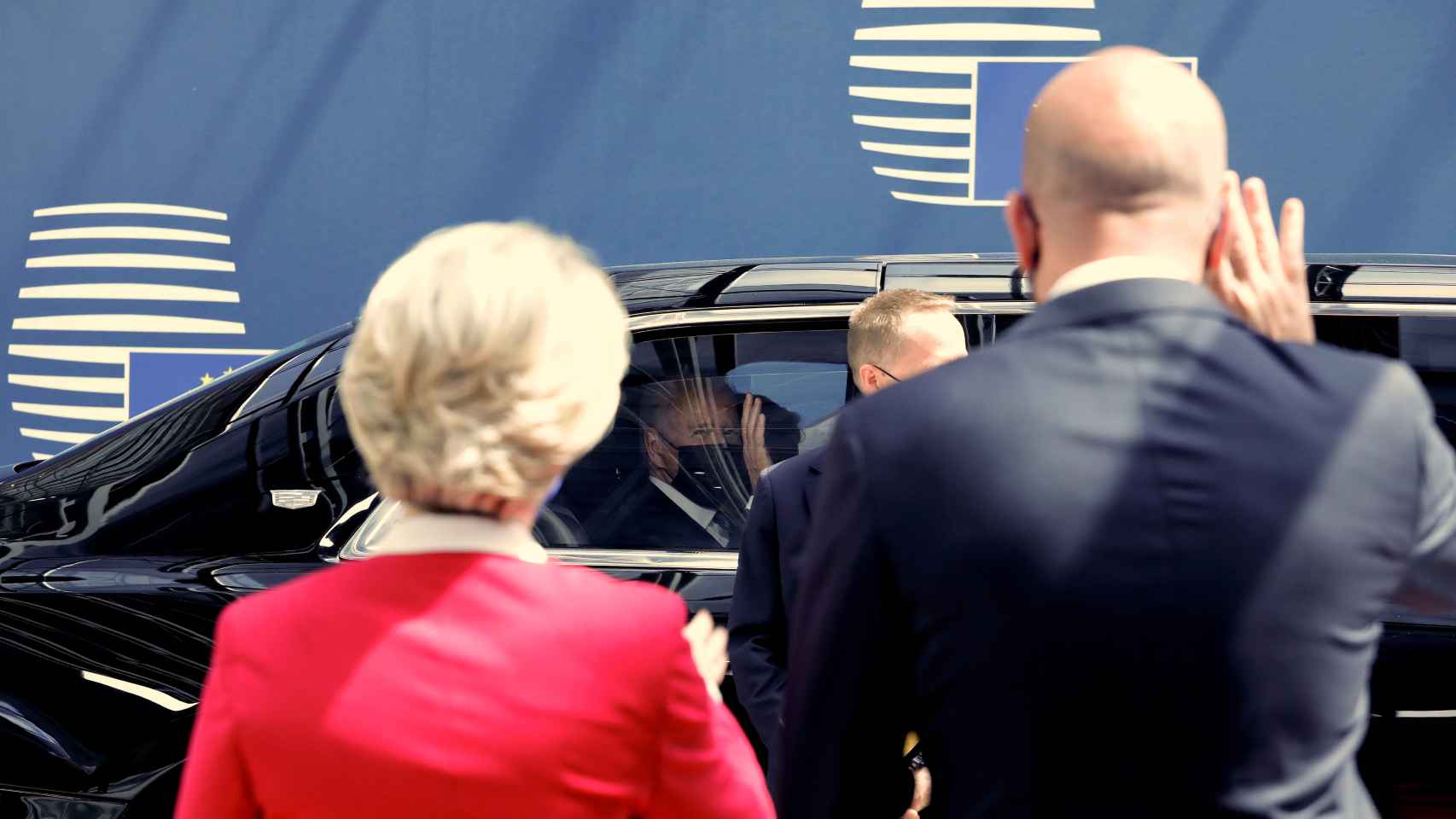 Ursula von Der Leyen y Charles Michel despiden a Joe Biden, que se marchó sin dar rueda de prensa