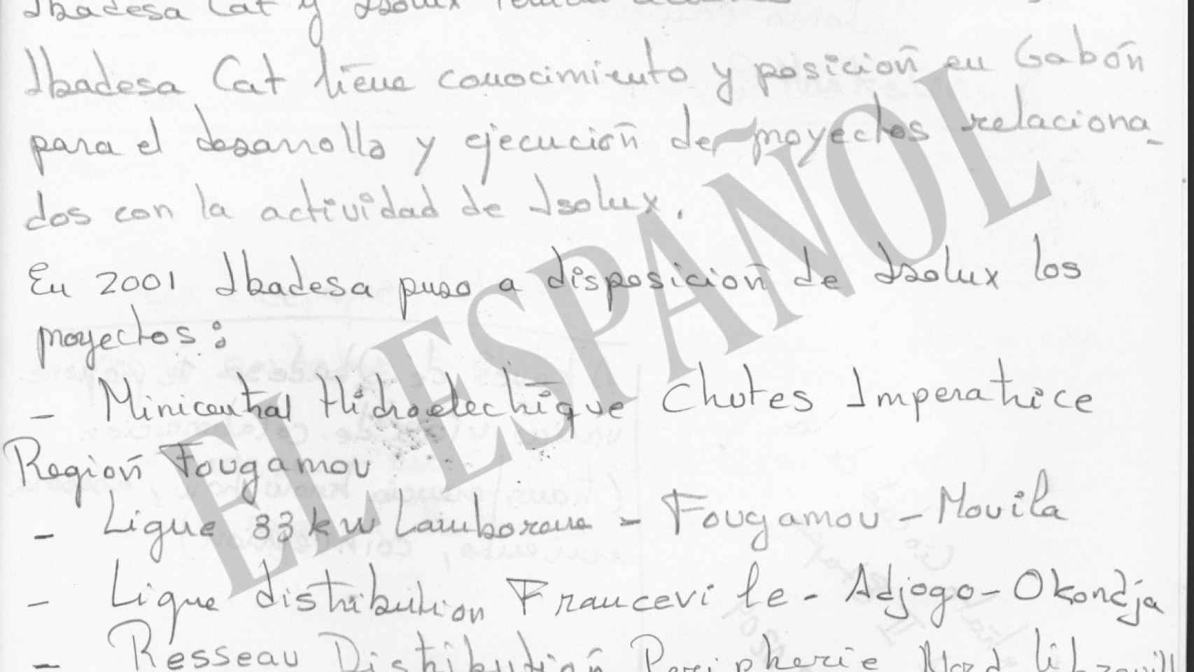 Notas de Villarejo sobre los negocios de Isolux y la sociedad del marido de Cospedal en Gabón, por los que cobró comisiones Jordi Pujol Ferrusola.