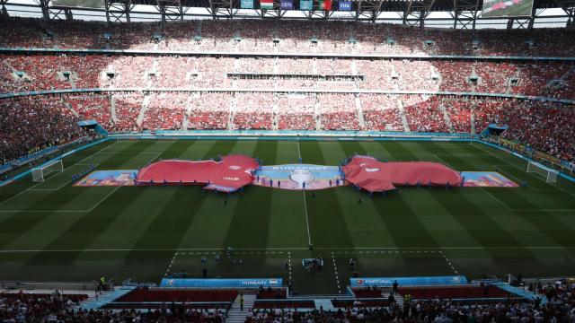 Las gradas del Puskas Arena, las primeras en recibir el 100% de aforo durante la Eurocopa