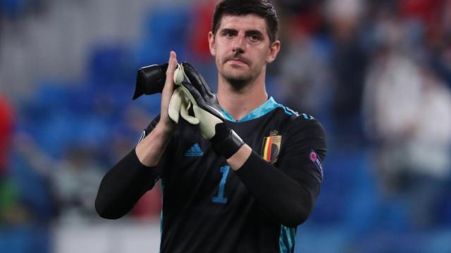 Thibaut Courtois, en un partido de la selección de Bélgica en la Eurocopa 2020