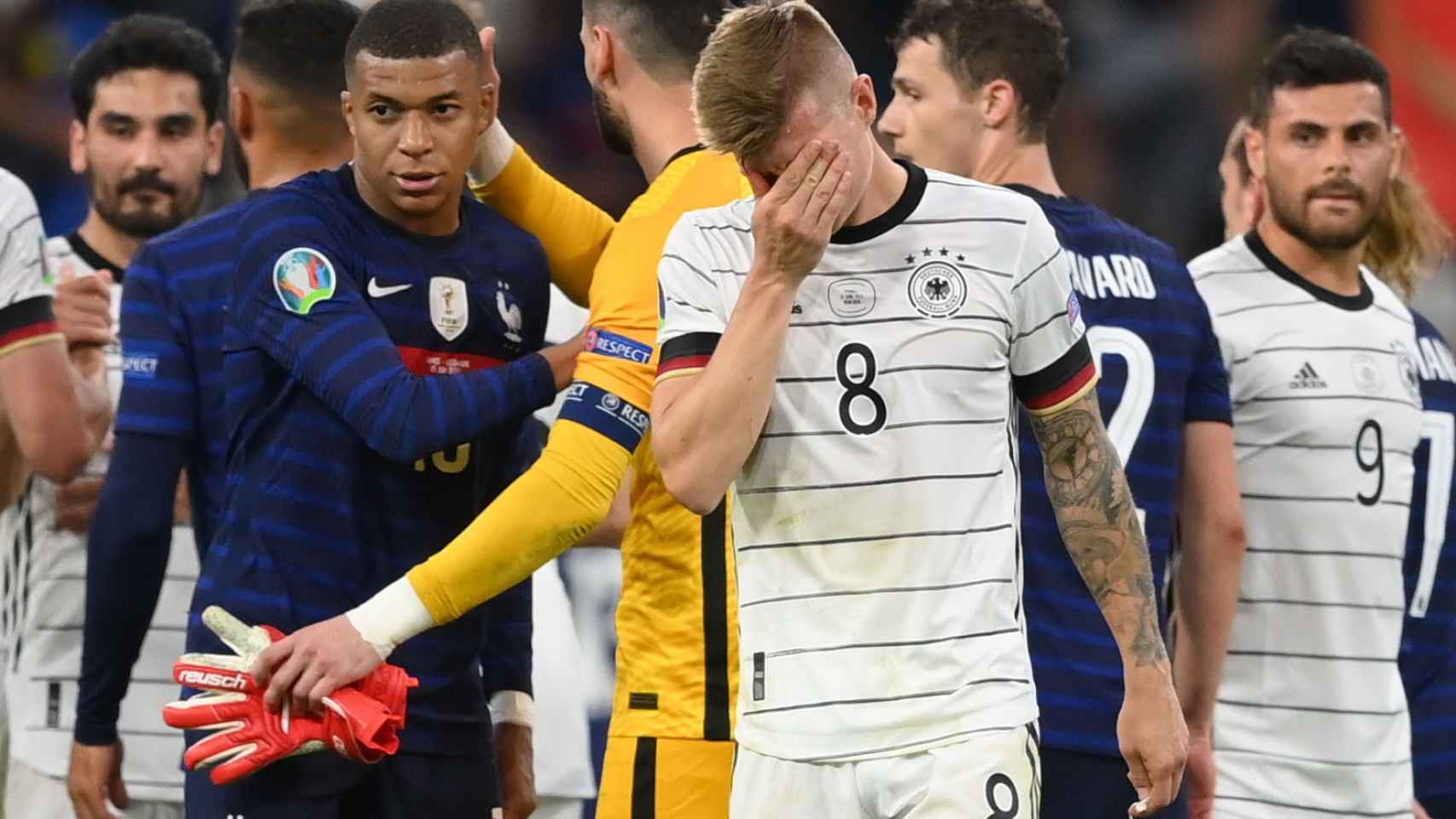 Reacción de Toni Kroos tras la derrota de Alemania ante Francia