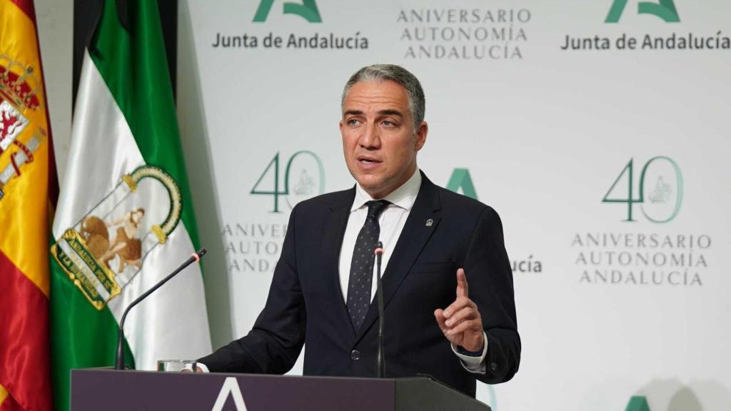 El portavoz del Gobierno andaluz, Elías Bendodo.