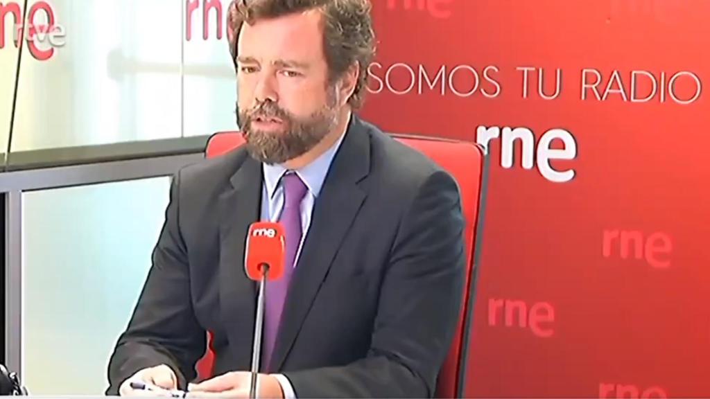 El portavoz en el Congreso de Vox, Iván Espinosa de los Monteros, este martes en RNE.