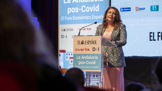 La consejera de Agricultura, Ganadería, Pesca y Desarrollo Sostenible de la Junta de Andalucía, Carmen Crespo, en el I Foro Económico Español 'La Andalucía pos-Covid'.