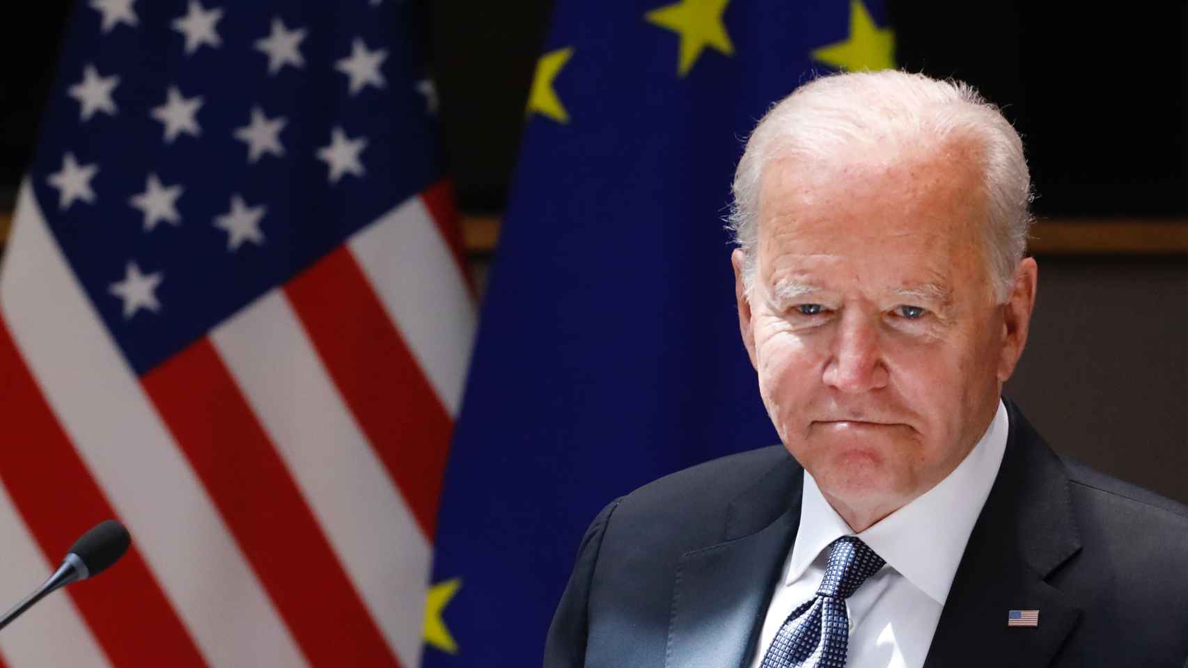 El presidente de Estados Unidos, Joe Biden, durante la reciente cumbre con la UE en Bruselas