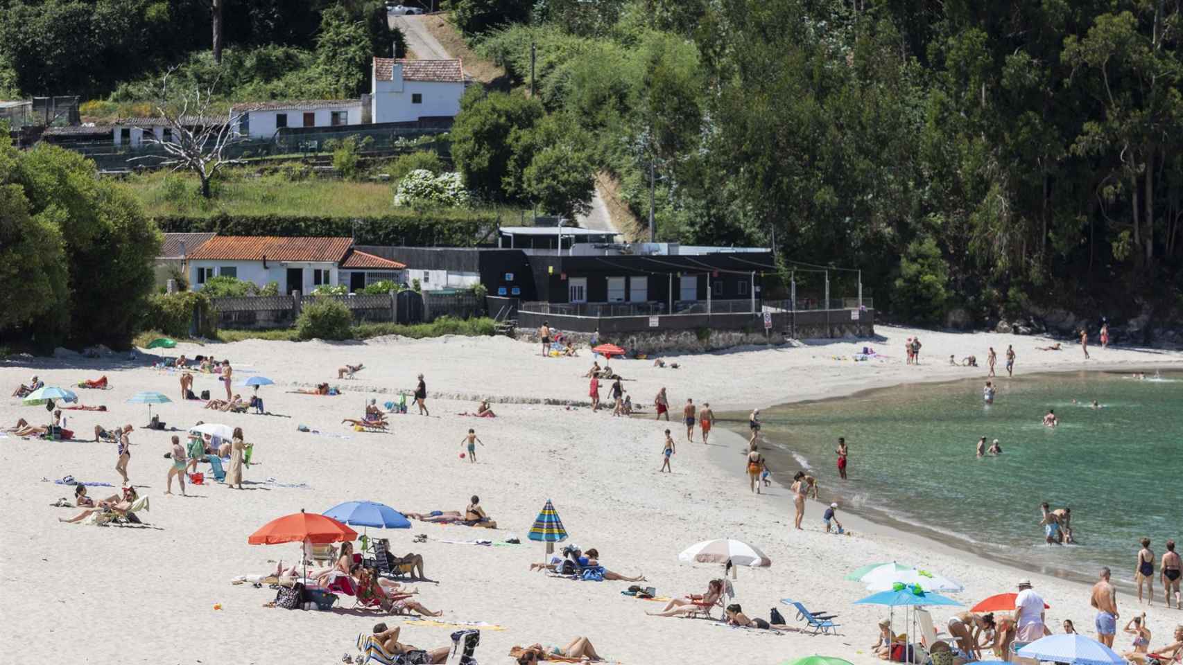 Una playa de Marín (Pontevedra).