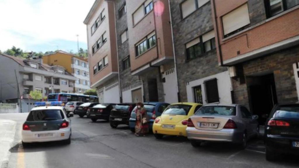 La calle Puerto de Tarna, en Pola de Laviana, donde murió María Teresa Aladro.