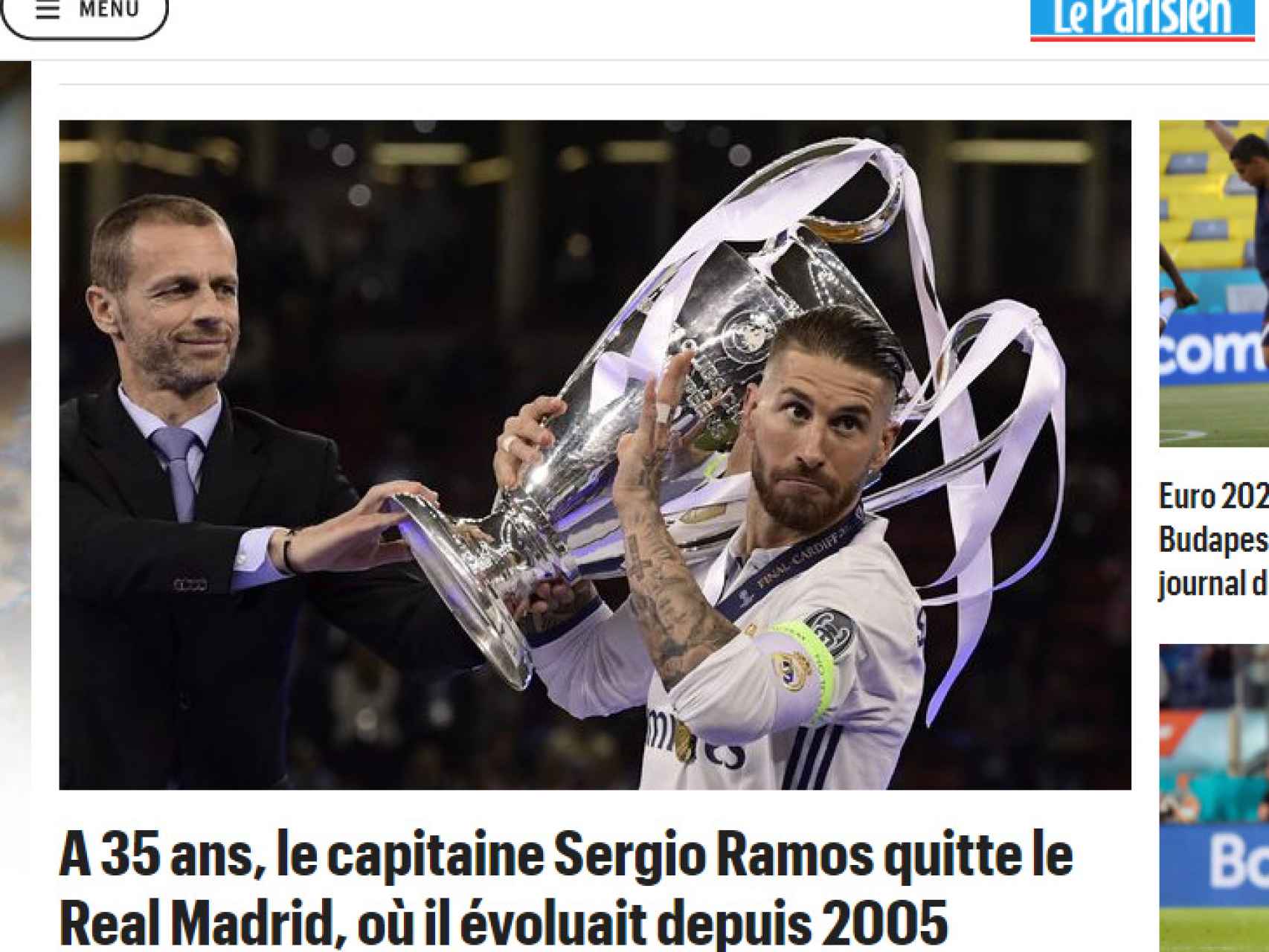 Le Parisien y su noticia de Sergio Ramos