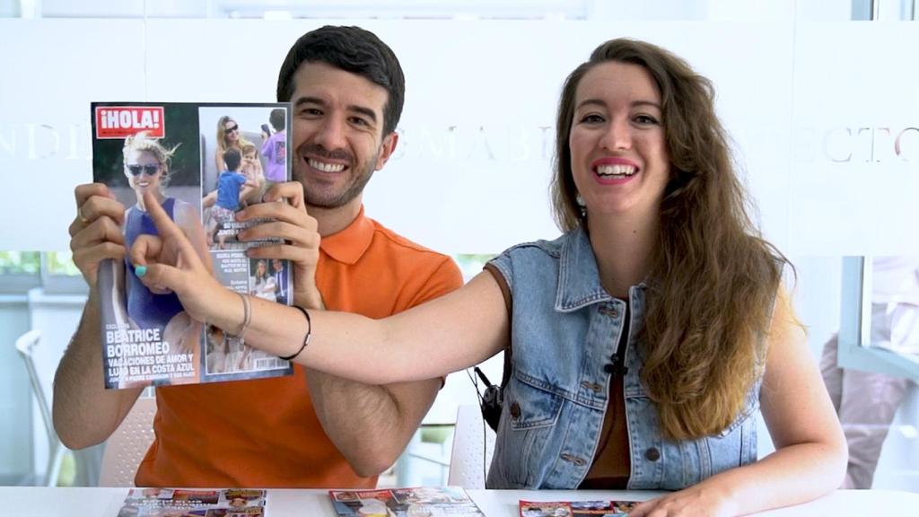 Raúl Rodríguez y Cristina Rodrigo durante la grabación del kiosko.