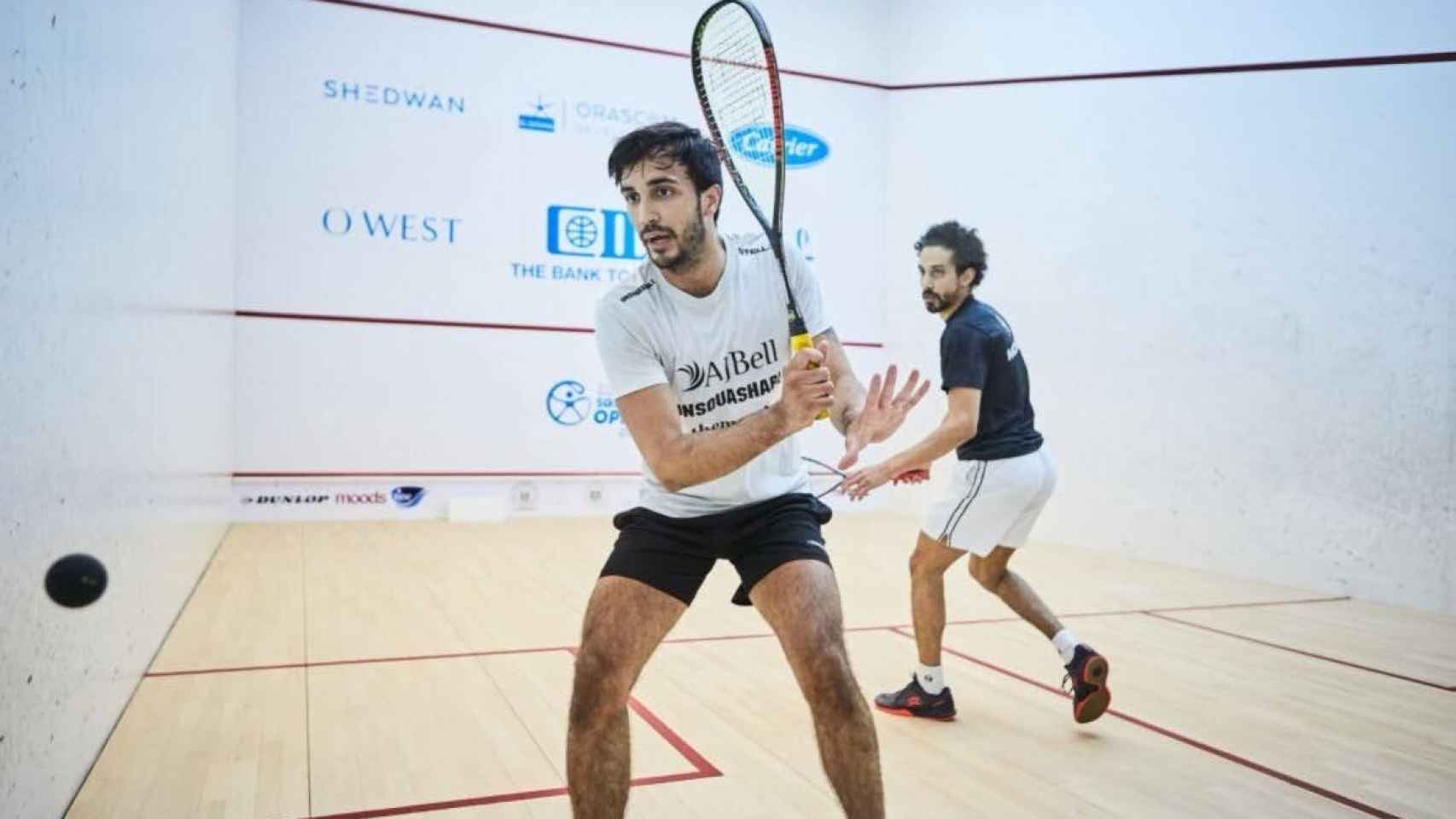 Iker Pajares, durante un partido de squash