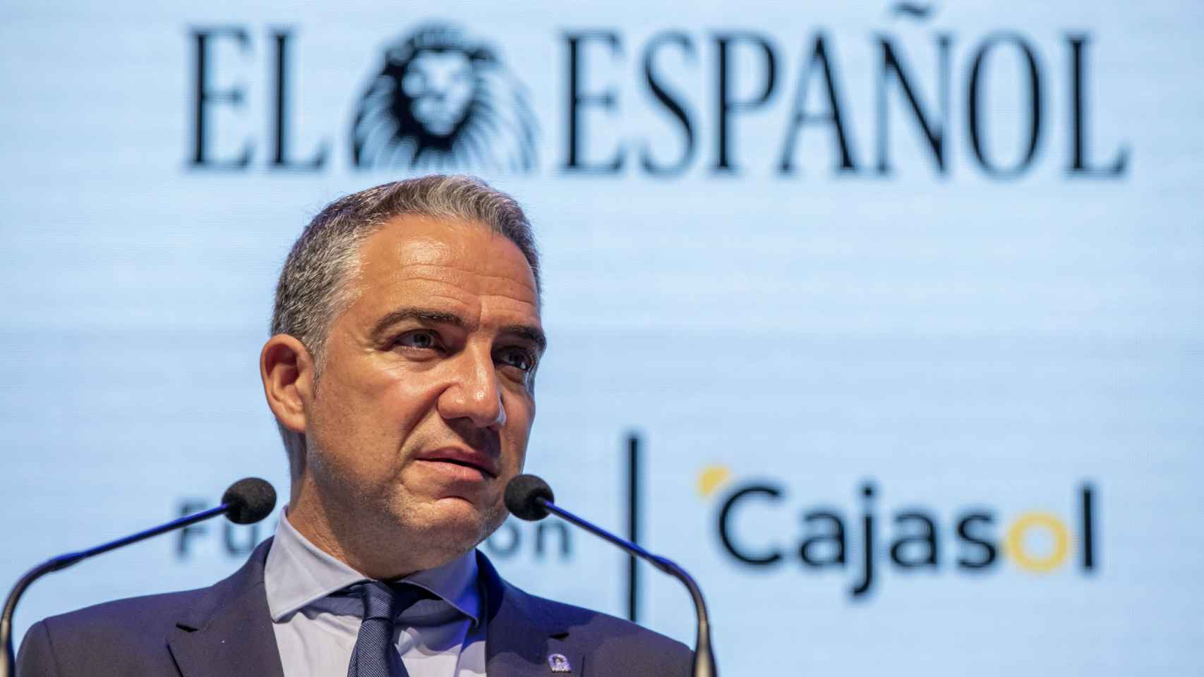 Elías Bendodo, consejero de la Presidencia, Administración Pública e Interior de la Junta de Andalucía, en la segunda jornada del Foro Económico Español 'La Andalucía pos-Covid'.
