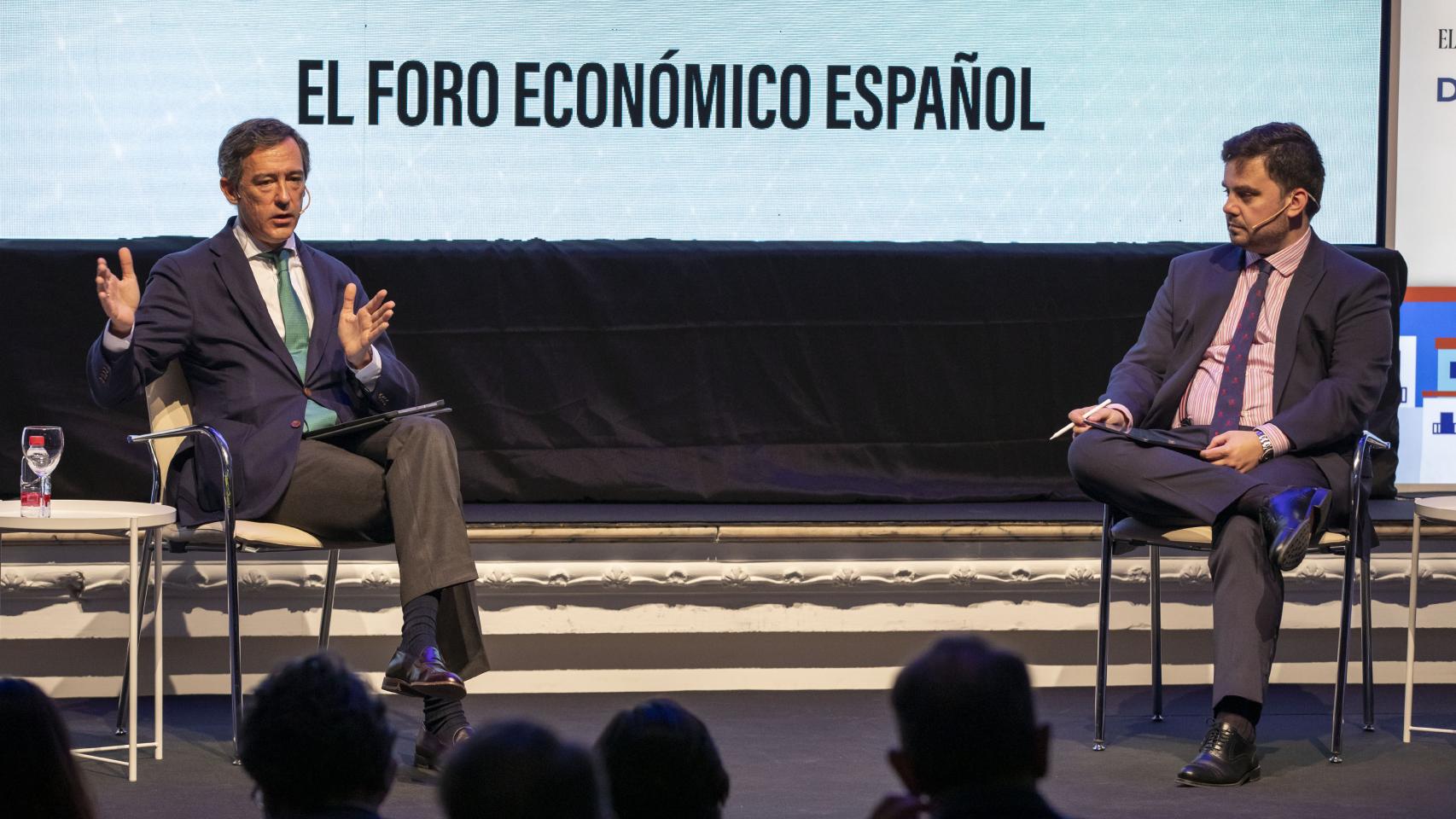 avier Goñi, presidente ejecutivo del Grupo Fertiberia, durante su conversación con Arturo Criado, subdirector de Invertia, en la segunda jornada del Foro Económico Español 'La Andalucía pos-Covid'.