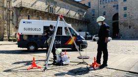 Xacobeo 2021-22: La Policía Nacional patrulla el subsuelo de Santiago de Compostela