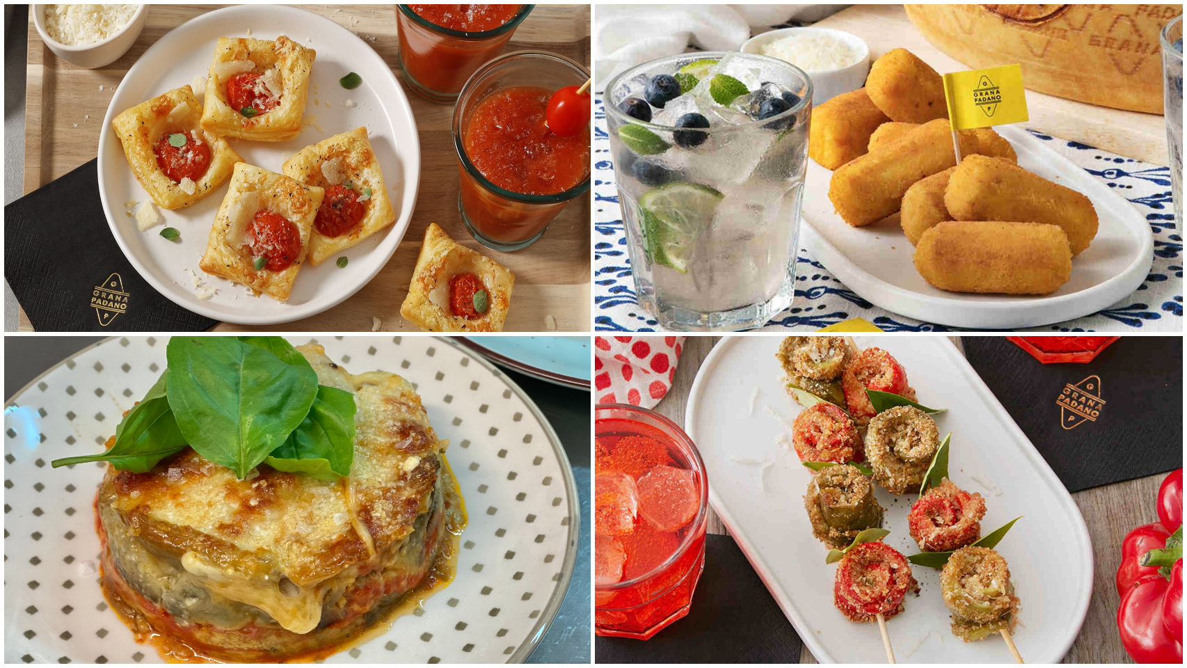 Cuatro de las cinco tapas propuestas para celebrar el Día Internacional de la Tapa.