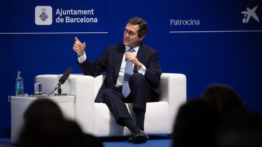 El presidente de la CEOE, Antonio Garamendi, en el Cercle.