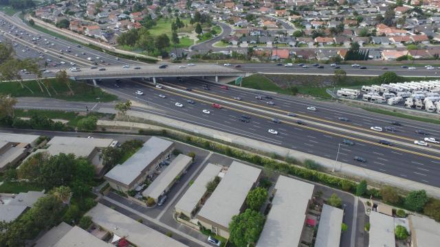 Vista aérea de una de las autopistas de OHL en Estados Unidos.