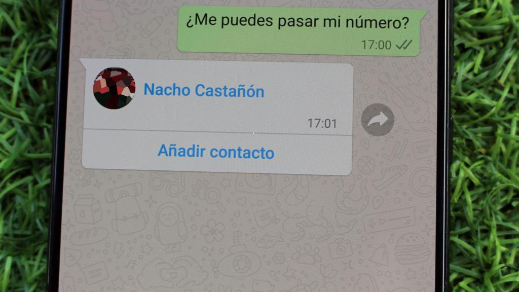 Una tarjeta de contacto de WhatsApp.