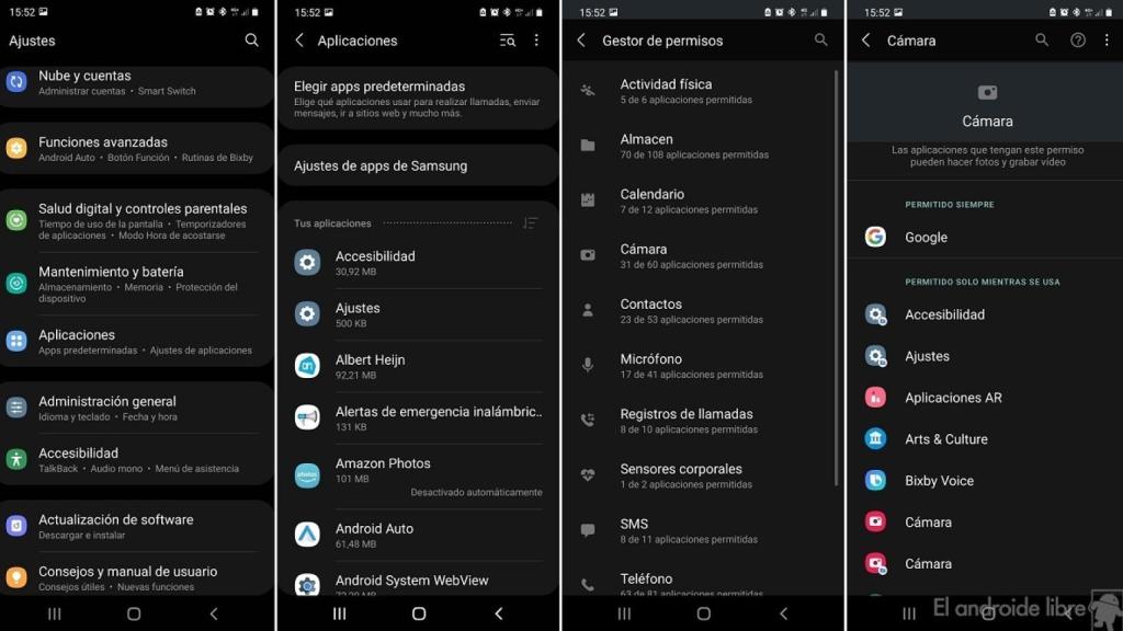 Permisos aplicaciones Android