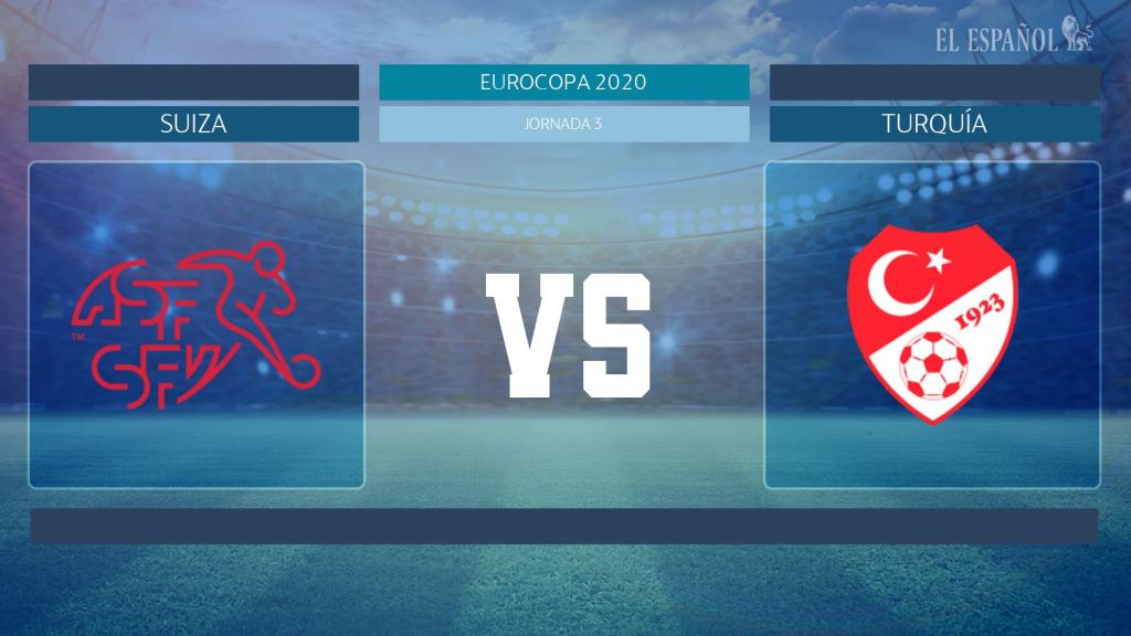 Horario internacional y dónde ver el Suiza - Turquía de la Eurocopa 2020