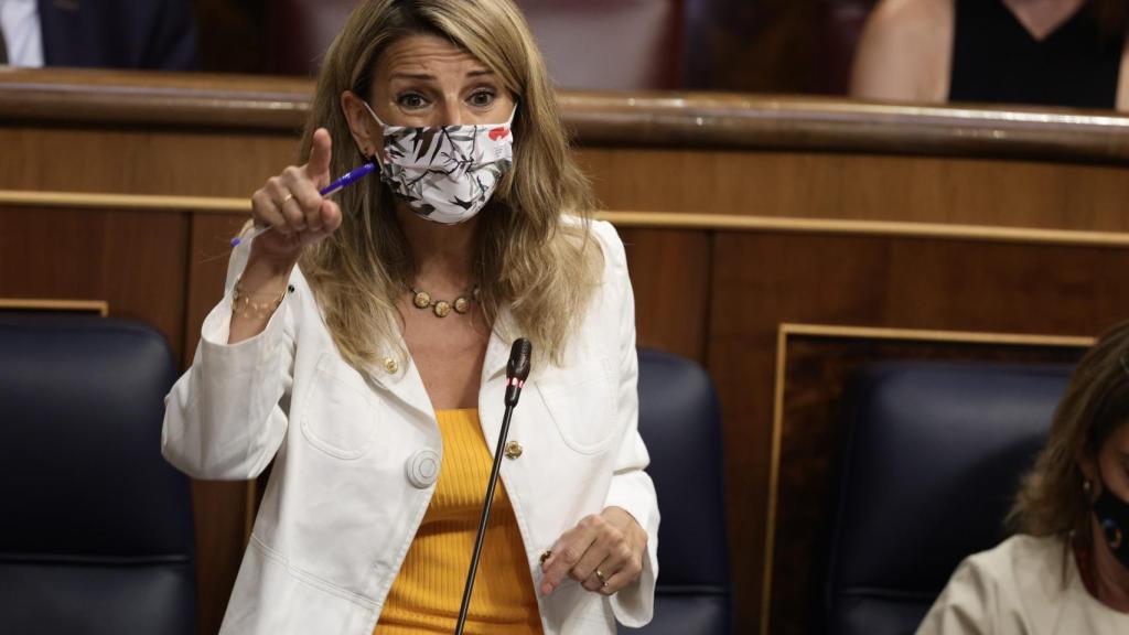 Yolanda Díaz, vicepresidenta de Trabajo y Economía Social, en el Congreso.