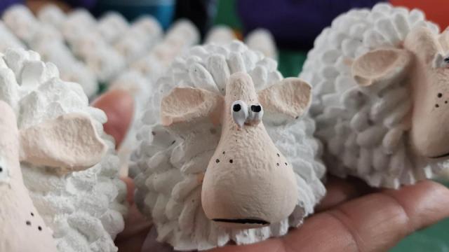 Las ovejas que recibieron algunos de los alumnos del CEIP Sanjurjo de Carricarte de A Coruña.