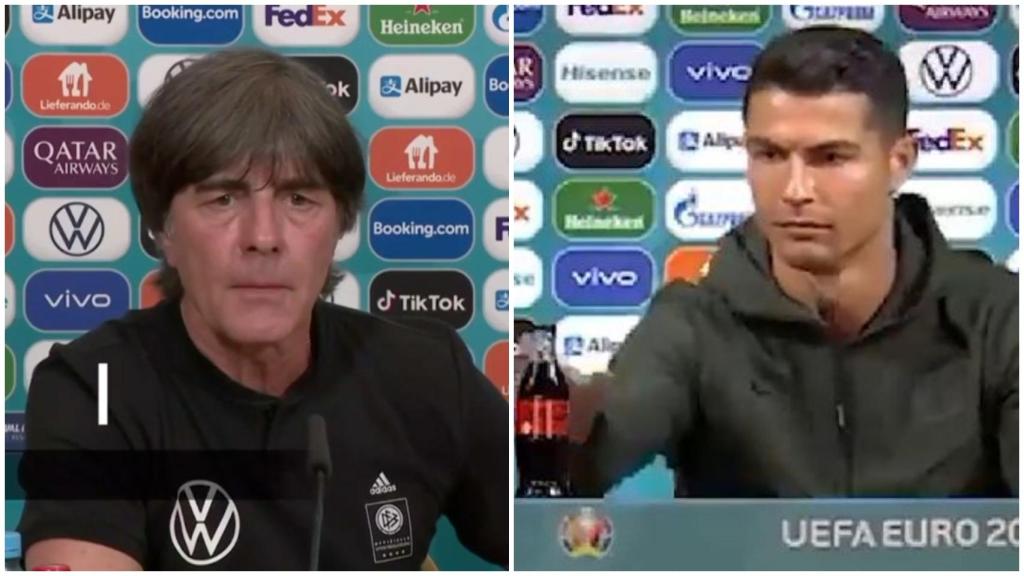 Löw y Cristiano, en un collage