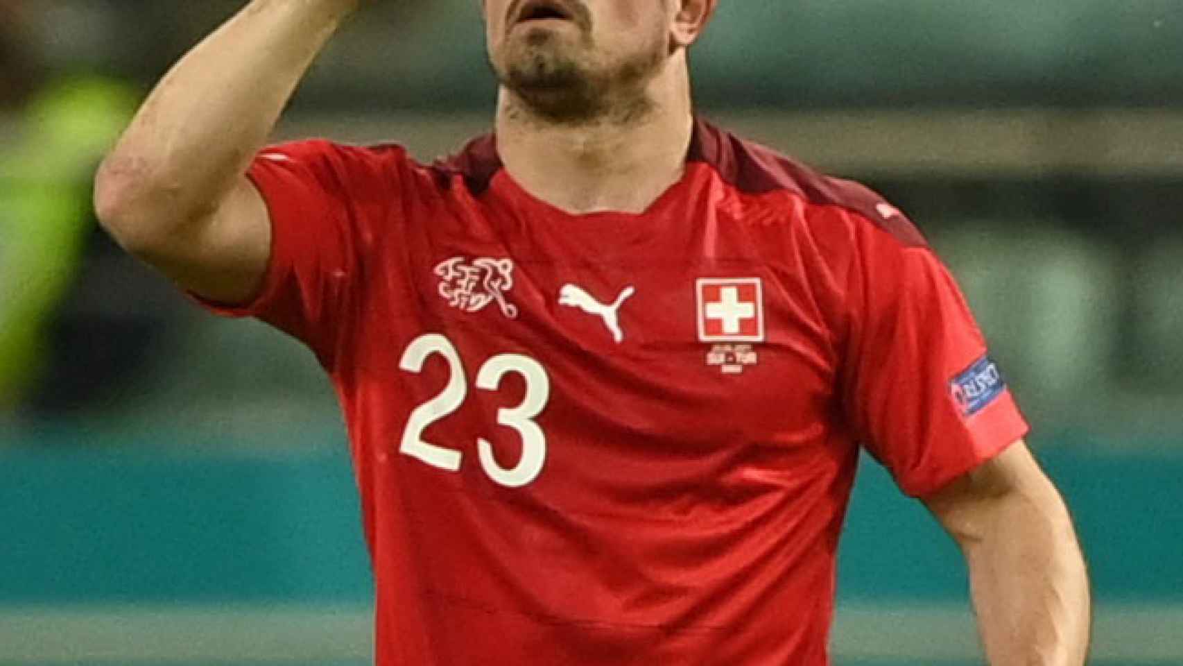 Xherdan Shaqiri celebra un gol con la selección de Suiza en la Eurocopa 2020