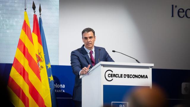 El presidente del Gobierno, Pedro Sánchez, interviene en la clausura de la tercera sesión de la XXXVI Reunión del Cercle d'Economia.