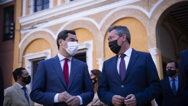 Juanma Moreno y Juan Espadas en una imagen d archivo.