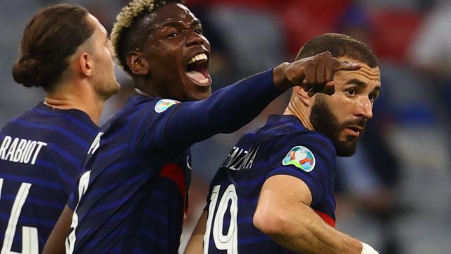 Pogba y Benzema, en un partido de la selección de Francia de la Eurocopa 2020