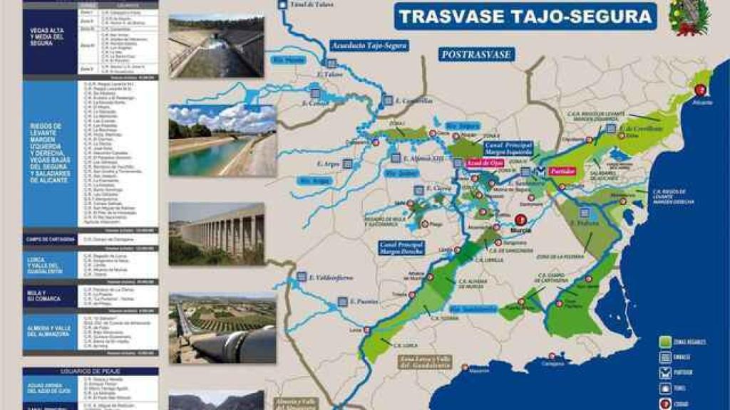 Plano del Trasvase Tajo-Segura