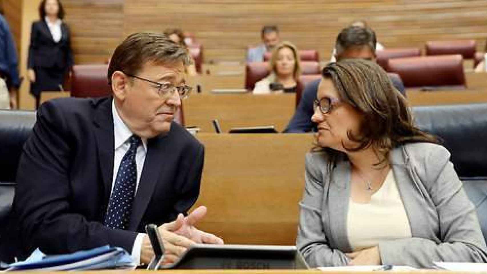 Ximo Puig y Mónica Oltra, en imagen de archivo.