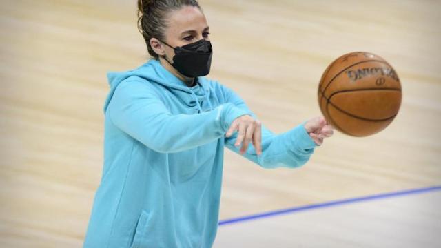 Becky Hammon, en un partido de los San Antonio Spurs