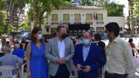 El alcalde, Emilio Sáez, y el vicealcalde y concejal de Cultura, Vicente Casañ, este lunes en Albacete