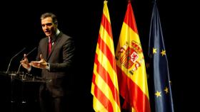 Pedro Sánchez durante el acto en el Liceu de Barcelona.