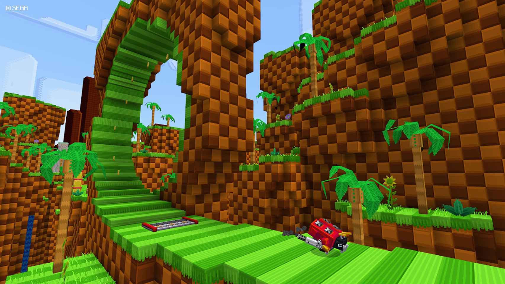 Niveles icónicos de Sonic en Minecraft