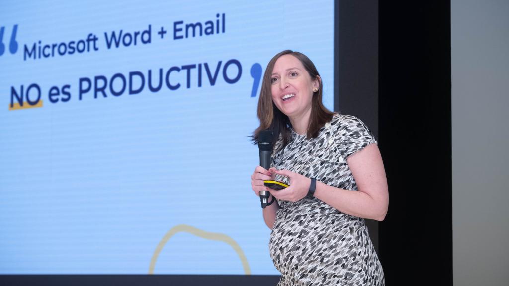 Pilar Prados, CEO y cofundadora de Bounsel, durante su participación en el Pich Day de Startup Valencia.