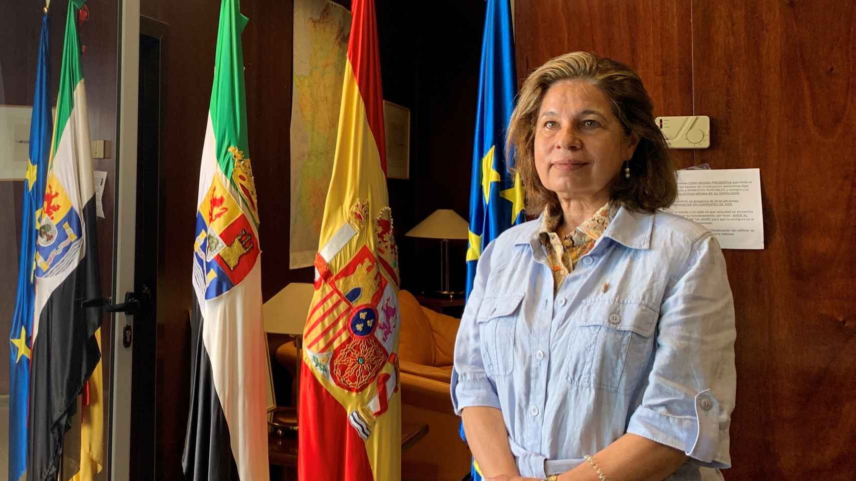 La vicepresidenta primera y consejera de Hacienda y Administración Pública de Extremadura, Pilar Blanco-Morales