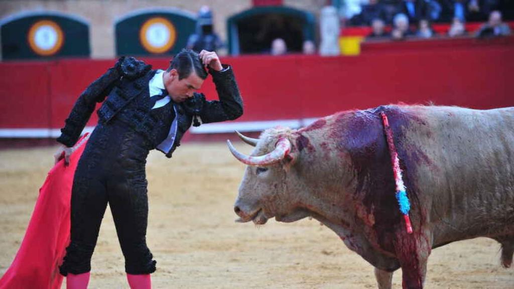 José Mari Manzanares ante el astado.