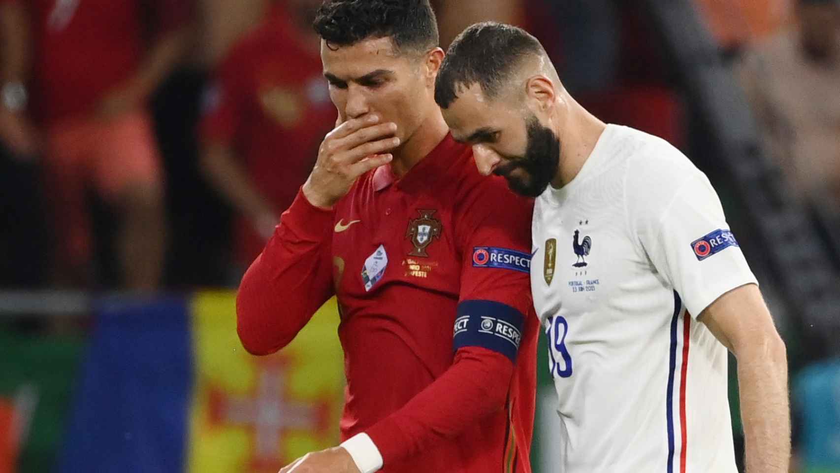 Cristiano Ronaldo y Benzema en el Portugal - Francia